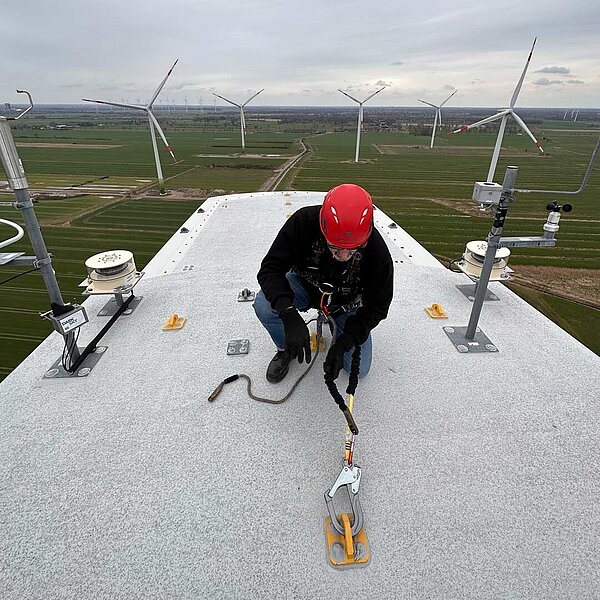 Windkraftanlage gesichert Erneuerbare Energien Windkraftanlagen