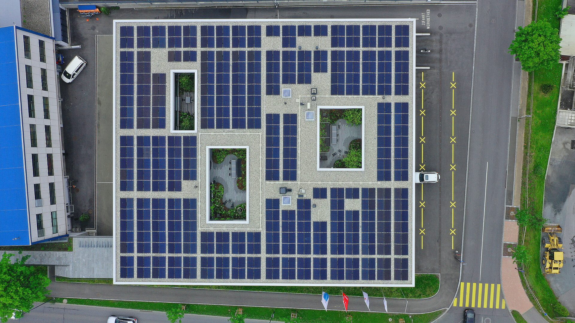 Planta fotovoltaica Werkhof - protección de tejados planos