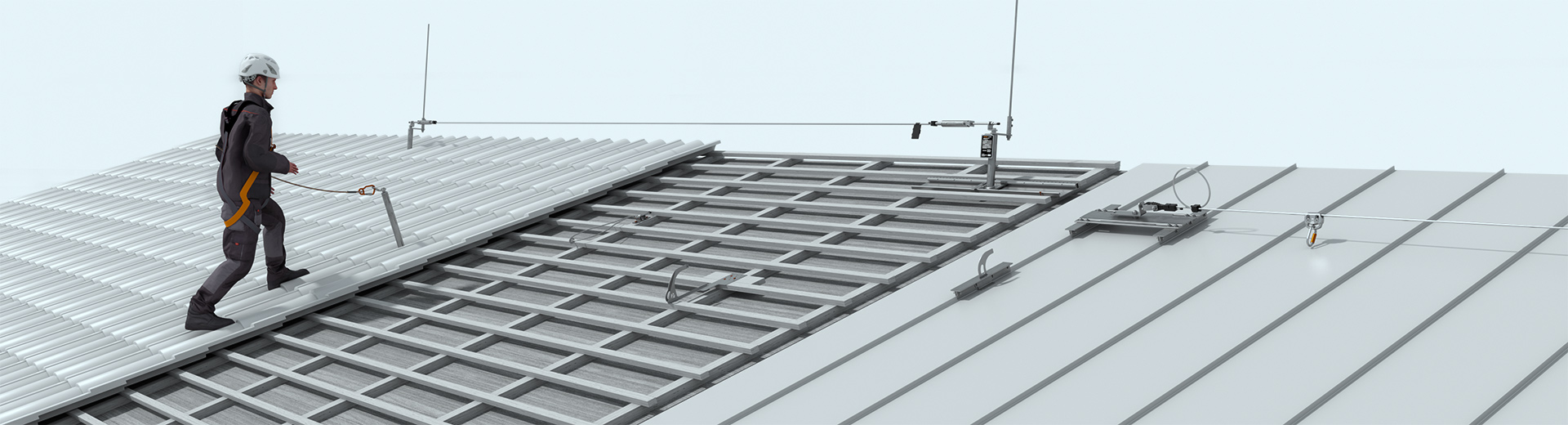 SafeGuard protection de bord de toit pour toits en pente